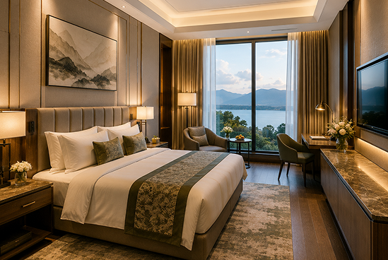Hotel guest room interior