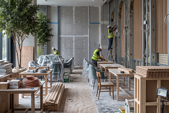 Fine dining restaurant interior