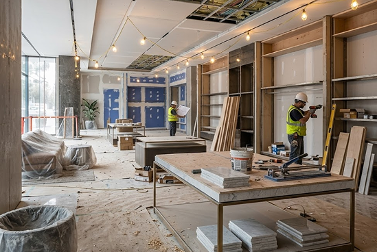 Room under construction with exposed wiring